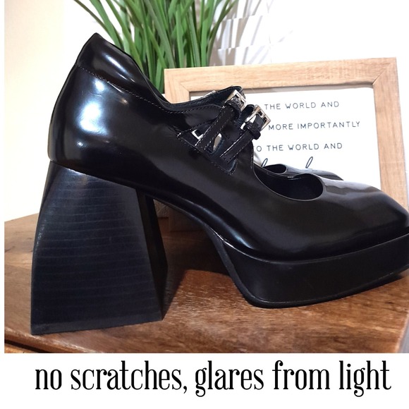 Jeffrey Campbell Corgi Straps Mary Jane Baddie Grunge Goth Chunky Heel Platform - Picture 3 of 12